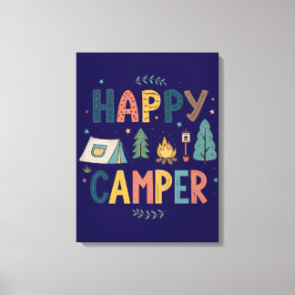 Impression sur toile Happy Camper