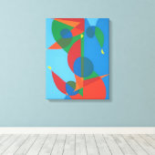 Impression sur toile Harmony Blue Abstrait (Insitu (Plancher de Bois))