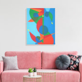 Impression sur toile Harmony Blue Abstrait (Insitu(Salon))
