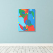 Impression sur toile Harmony Blue Abstrait (Insitu (Plancher de Bois))