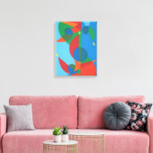 Impression sur toile Harmony Blue Abstrait (Insitu(Salon))