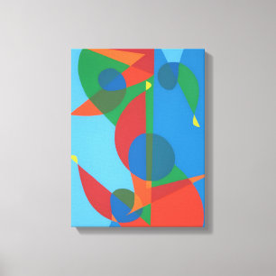 Impression sur toile Harmony Blue Abstrait