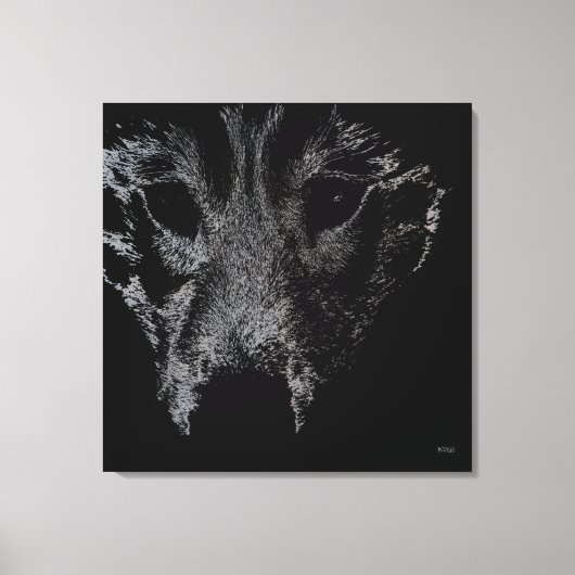 Impression sur toile Husky chiot empreinte Chien H (Recto)