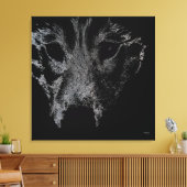 Impression sur toile Husky chiot empreinte Chien H (Insitu(Salon))