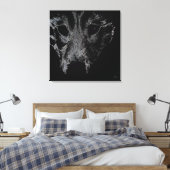 Impression sur toile Husky chiot empreinte Chien H (Insitu(Chambre))