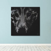 Impression sur toile Husky chiot empreinte Chien H (Insitu (Plancher de Bois))