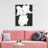 Impression sur toile Iris à barbe blanche sur fond (Insitu(Salon))