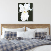 Impression sur toile Iris à barbe blanche sur fond (Insitu(Chambre))