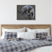 Impression sur toile Jaguar Diablo gris (Insitu(Chambre))