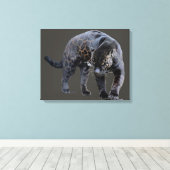 Impression sur toile Jaguar Diablo gris (Insitu (Plancher de Bois))