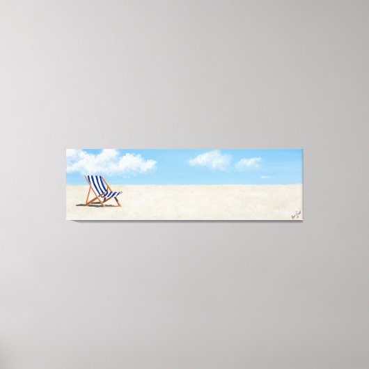 Impression sur toile - La chaise bleue - par Just (Recto)