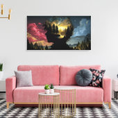 Impression sur toile La Forêt depuis les Arbres (Insitu(Salon))