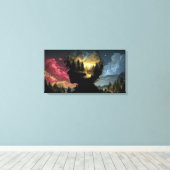 Impression sur toile La Forêt depuis les Arbres (Insitu (Plancher de Bois))