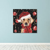 Impression sur toile Labrador Retriever (Insitu (Plancher de Bois))