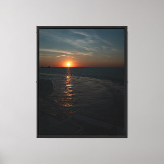 Impression sur toile Lake Erie Beautiful Sunset