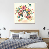 Impression sur toile Le chant des oiseaux en été (Insitu(Chambre))