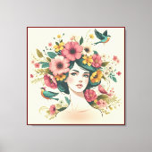 Impression sur toile Le chant des oiseaux en été (Recto)