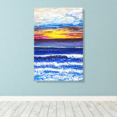 Impression sur toile - Lever de soleil au bord de (Insitu (Plancher de Bois))