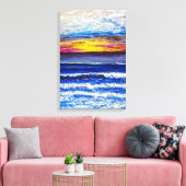 Impression sur toile - Lever de soleil au bord de (Insitu(Salon))