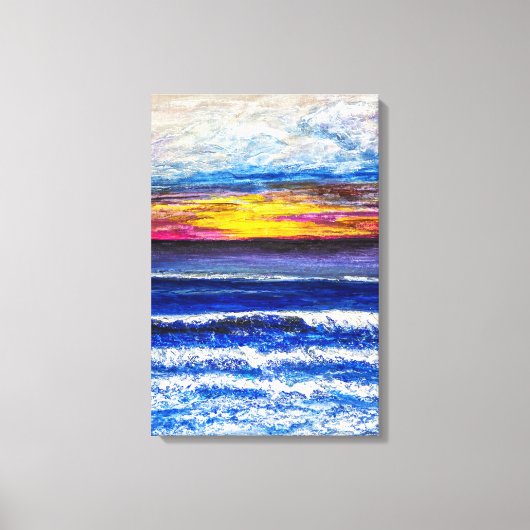 Impression sur toile - Lever de soleil au bord de (Recto)