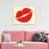 Impression sur toile Lèvres rouges gros plan Grung (Insitu(Salon))