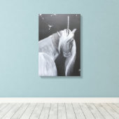 Impression sur toile Licorne & Pissenlit (Insitu (Plancher de Bois))