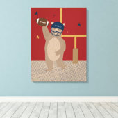 Impression sur toile Little All-Star Touchdown Ted (Insitu (Plancher de Bois))