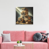 Impression sur toile (Livres dans le grenier) (Insitu(Salon))