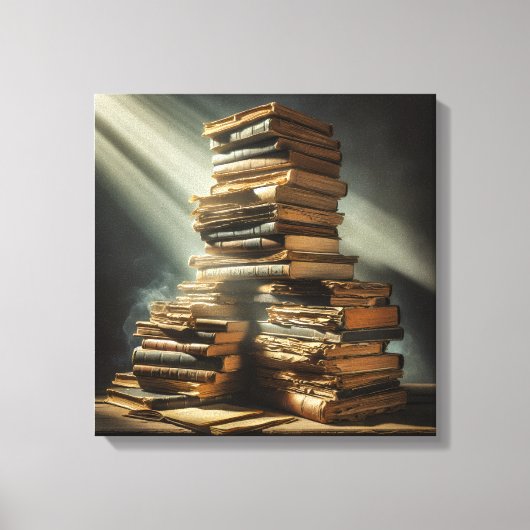 Impression sur toile (Livres dans le grenier) (Recto)