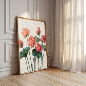 Impression sur toile Lotus minimaliste