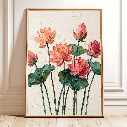 Impression sur toile Lotus minimaliste