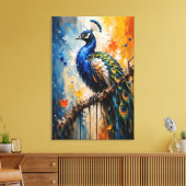 Impression sur toile Majestic Peacock Impasto (Insitu(Salon))