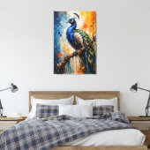 Impression sur toile Majestic Peacock Impasto (Insitu(Chambre))