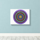 Impression sur toile Mandala du spectre céleste (Insitu (Plancher de Bois))
