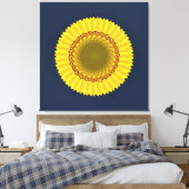 Impression sur toile mandala florale de tournesol (Insitu(Chambre))