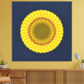 Impression sur toile mandala florale de tournesol (Insitu(Salon))