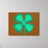 Impression sur toile marron Trèfle irlandais Lucky (Recto)