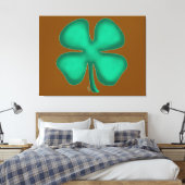 Impression sur toile marron Trèfle irlandais Lucky (Insitu(Chambre))