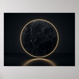 Impression sur toile minimaliste Black Marble Gold