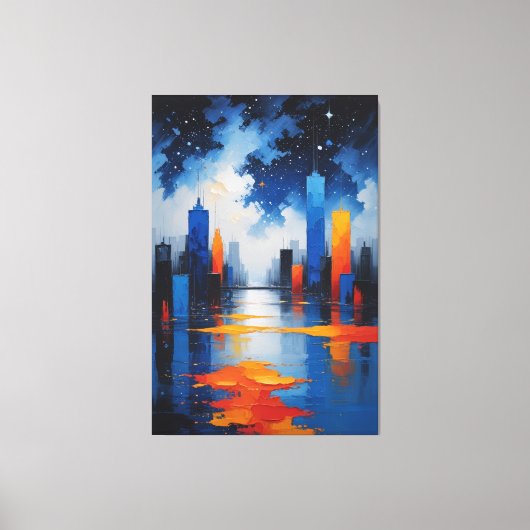 Impression sur toile Miroir Urbain de Sérénité (Recto)