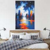 Impression sur toile Miroir Urbain de Sérénité (Insitu(Chambre))