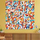 Impression sur toile moderne - Couleurs abstraites (Insitu(Salon))
