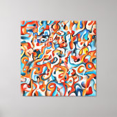 Impression sur toile moderne - Couleurs abstraites (Recto)