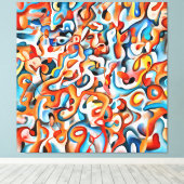 Impression sur toile moderne - Couleurs abstraites (Insitu (Plancher de Bois))