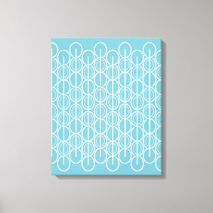 Impression sur toile moderne ovale à motif graphiq