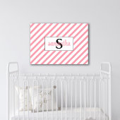 Impression sur toile monogramme initiale personnal