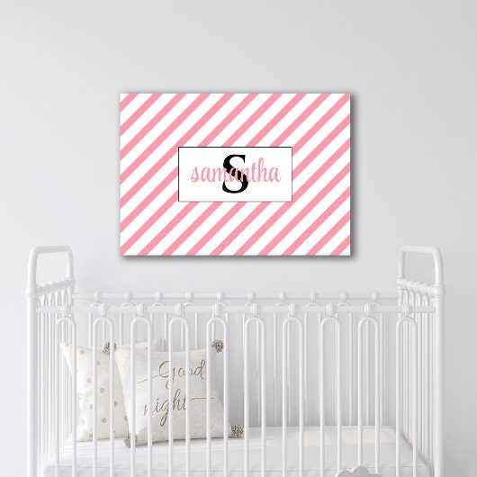 Impression sur toile monogramme initiale personnal