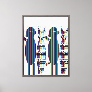 Impression sur toile motif géométrique Animaux Mat