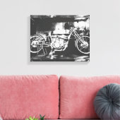 Impression sur toile moto motard (Insitu(Salon))