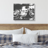 Impression sur toile moto motard (Insitu(Chambre))